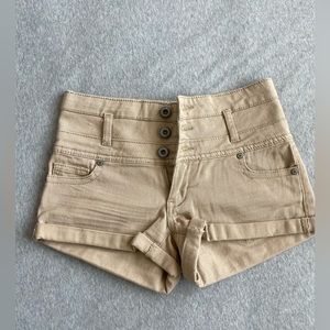 Hight Waisted Shorts | Tan | Size 3
